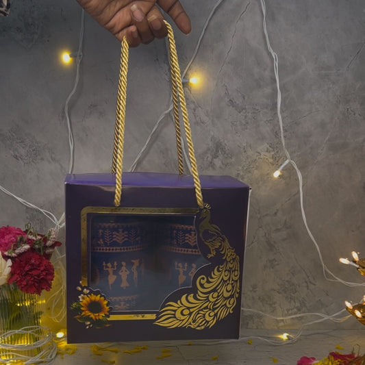 Diwali Gifting Box Stainless Steel Containers Set of 2