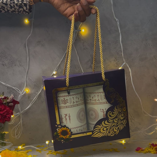 Diwali Gifting Box Stainless Steel Containers Set of 2