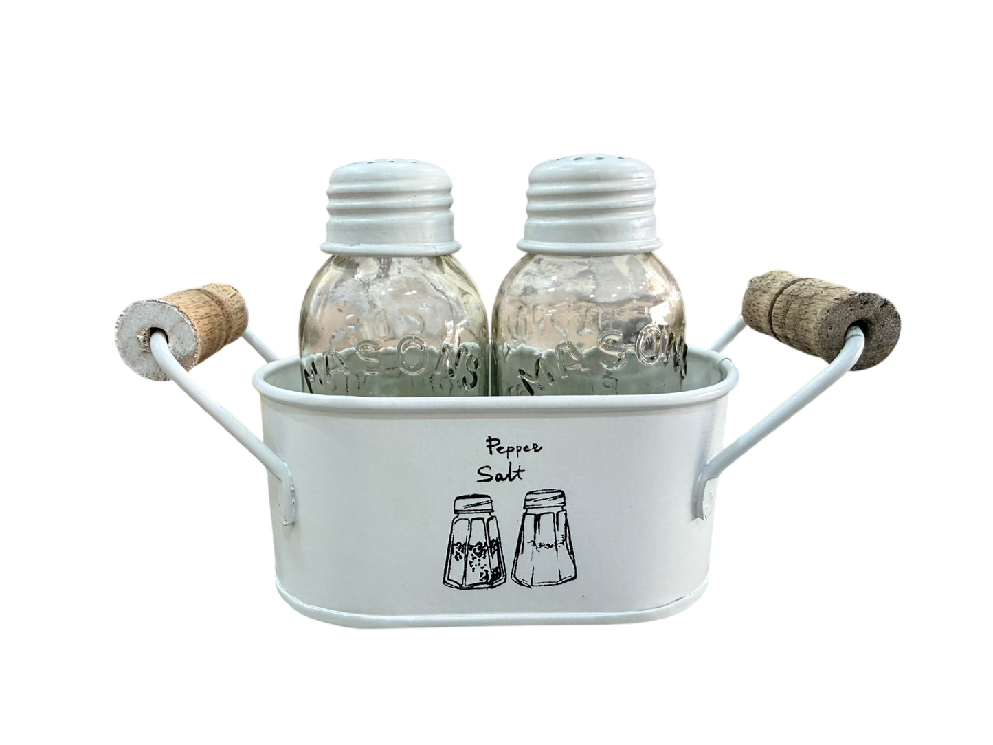 JISCOVERY Classic Salt & Pepper Set for Dining & Kitchen 100 ML| White