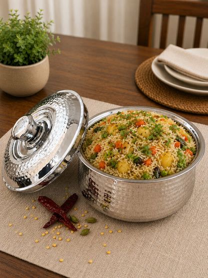 JISCOVERY Stainless Steel Airtight Insulated Casserole for Hot Meals| 2.2 Liters
