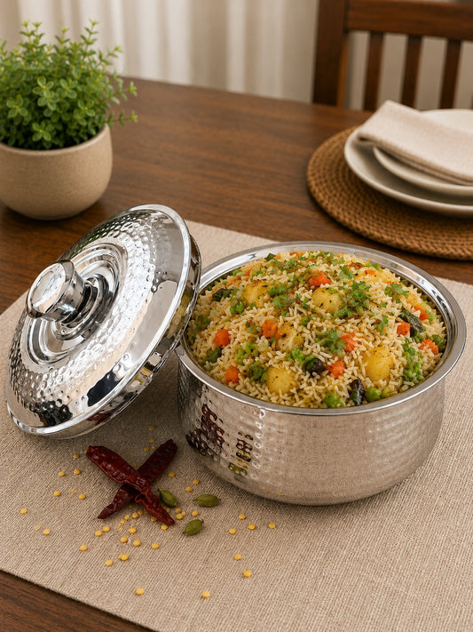 JISCOVERY Stainless Steel Airtight Insulated Casserole for Hot Meals| 2.2 Liters