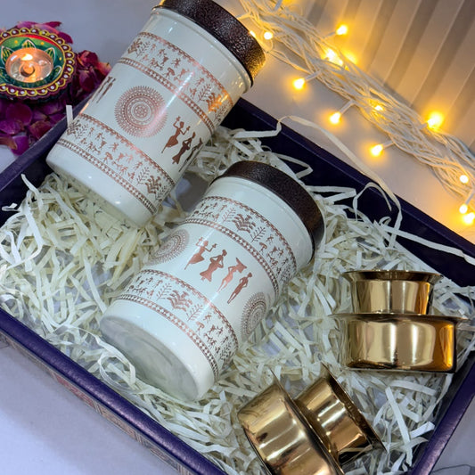 Traditional Touch Combo (2 snack container with 2 coffee dabra set)