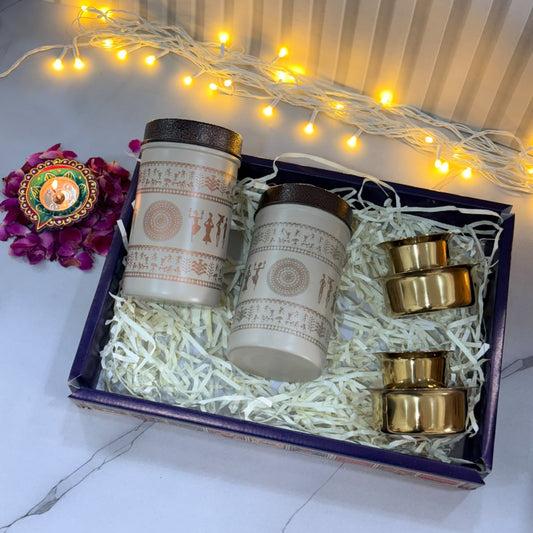 Traditional Touch Combo (2 snack container with 2 coffee dabra set)