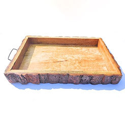 Jiscovery Handmade Wooden Serving Tray with Handles